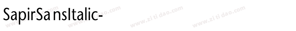 SapirSansItalic字体转换