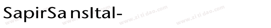 SapirSansItal字体转换