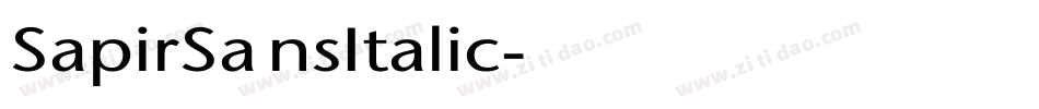 SapirSansItalic字体转换