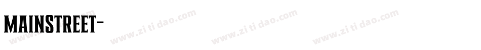 mainstreet字体转换