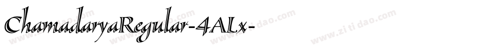 ChamadaryaRegular-4ALx字体转换