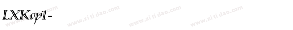 LXKop1字体转换