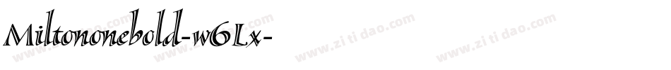 Miltononebold-w6Lx字体转换