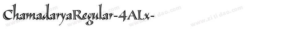 ChamadaryaRegular-4ALx字体转换