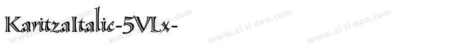 KaritzaItalic-5VLx字体转换