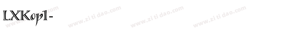 LXKop1字体转换