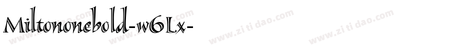 Miltononebold-w6Lx字体转换