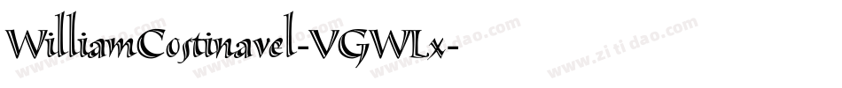 WilliamCostinavel-VGWLx字体转换