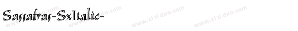 Sassafras-SxItalic字体转换