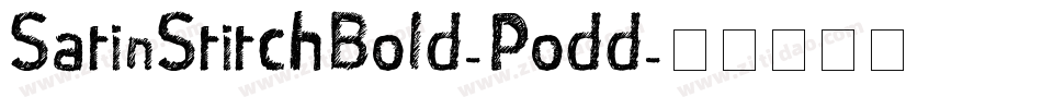 SatinStitchBold-Podd字体转换