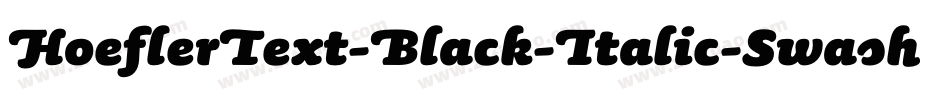 HoeflerText-Black-Italic-Swash字体转换