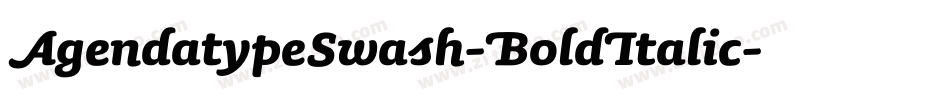 AgendatypeSwash-BoldItalic字体转换