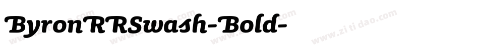 ByronRRSwash-Bold字体转换