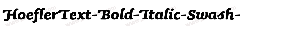 HoeflerText-Bold-Italic-Swash字体转换
