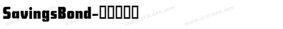 SavingsBond字体转换