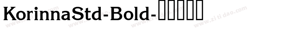KorinnaStd-Bold字体转换