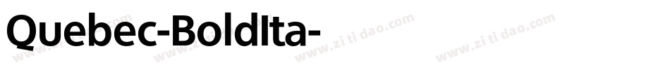 Quebec-BoldIta字体转换