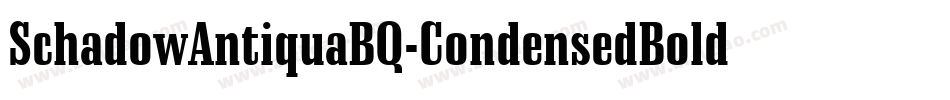 SchadowAntiquaBQ-CondensedBold字体转换