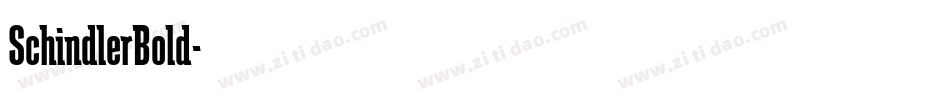 SchindlerBold字体转换