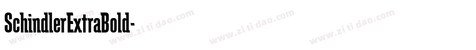 SchindlerExtraBold字体转换