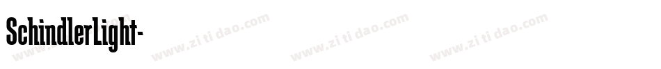 SchindlerLight字体转换