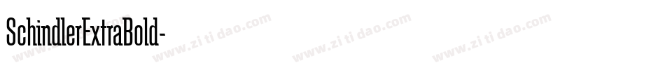 SchindlerExtraBold字体转换