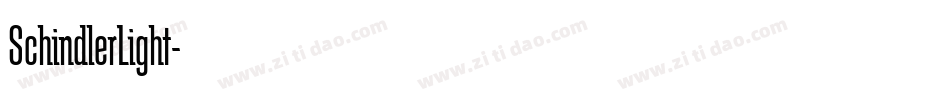 SchindlerLight字体转换
