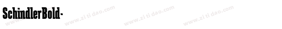 SchindlerBold字体转换