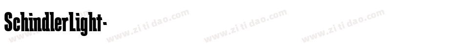 SchindlerLight字体转换