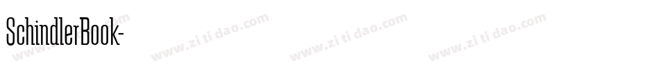 SchindlerBook字体转换
