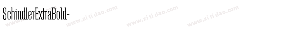 SchindlerExtraBold字体转换