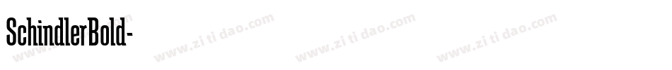 SchindlerBold字体转换