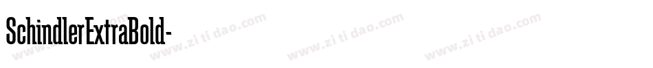 SchindlerExtraBold字体转换