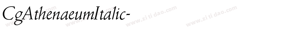 CgAthenaeumItalic字体转换