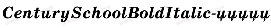CenturySchoolBoldItalic字体转换
