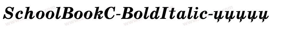 SchoolBookC-BoldItalic字体转换