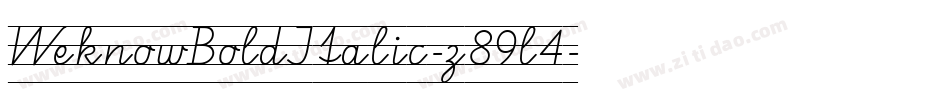 WeknowBoldItalic-z89l4字体转换