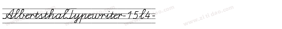 AlbertsthalTypewriter-15l4字体转换