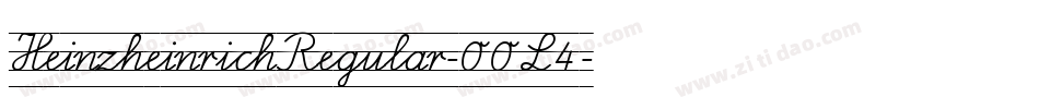 HeinzheinrichRegular-00L4字体转换