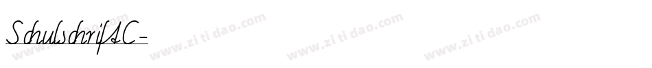 SchulschriftC字体转换