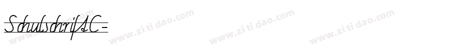 SchulschriftC字体转换
