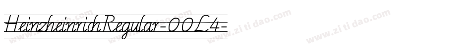 HeinzheinrichRegular-00L4字体转换