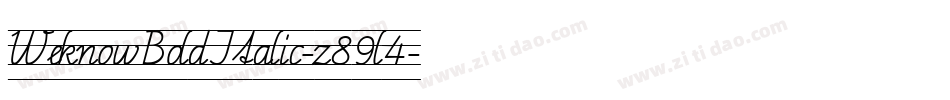 WeknowBoldItalic-z89l4字体转换