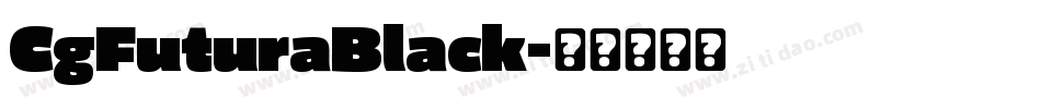 CgFuturaBlack字体转换