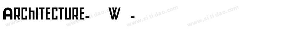 Architecture-GMwG字体转换