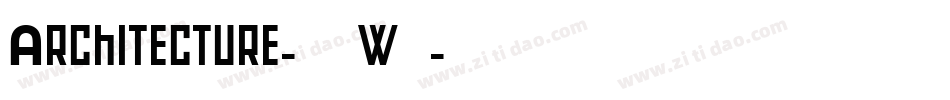 Architecture-GMwG字体转换