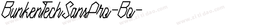 BunkenTechSansPro-Bo字体转换
