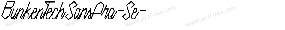 BunkenTechSansPro-Se字体转换