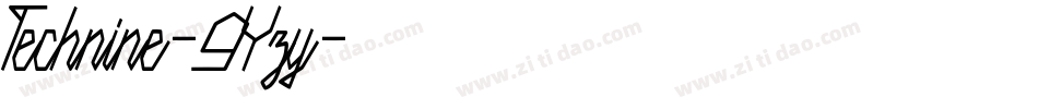 Technine-9Yzy字体转换