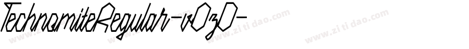 TechnomiteRegular-vOzD字体转换